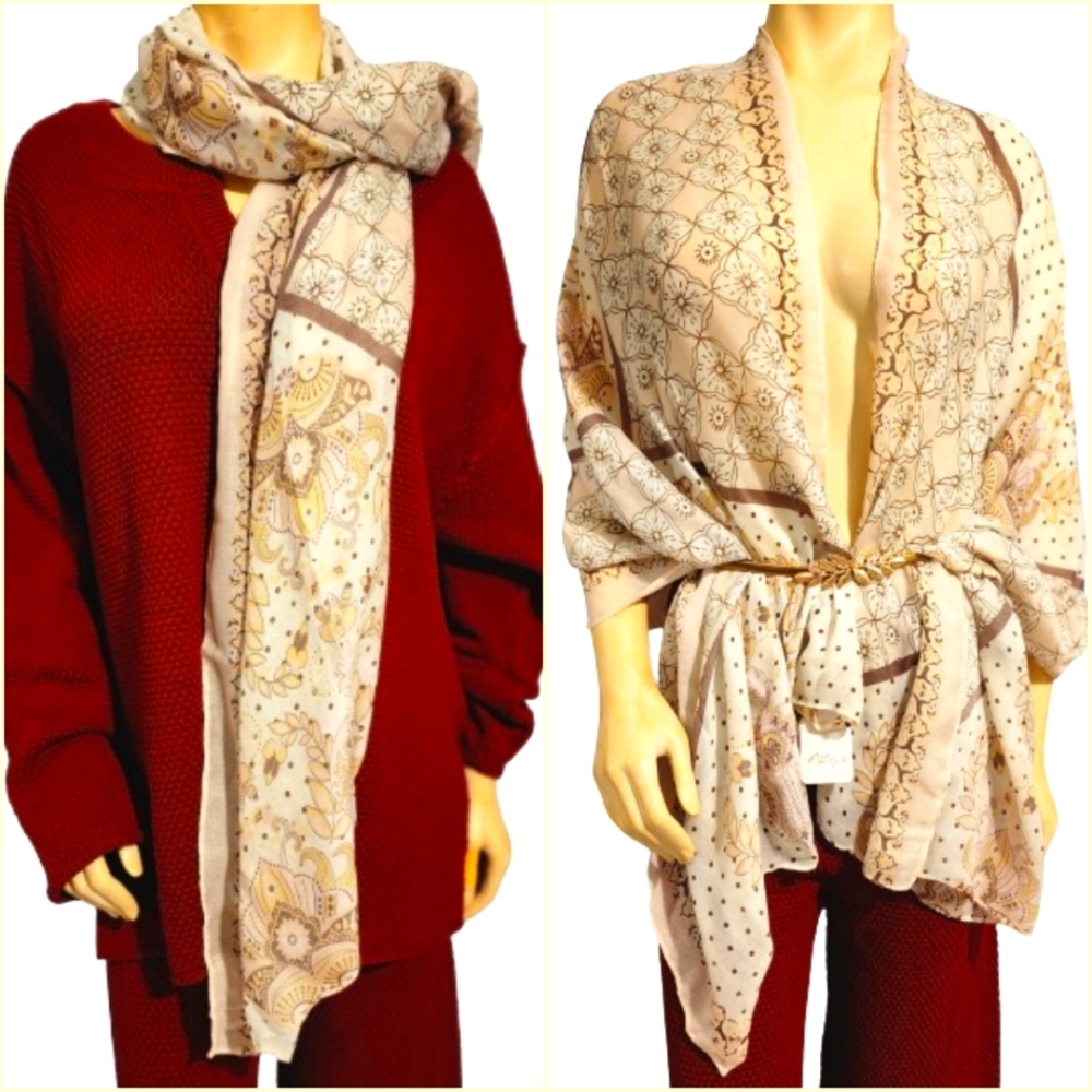 Free People Boho Scarf NWT Color Rose/Tyrie
